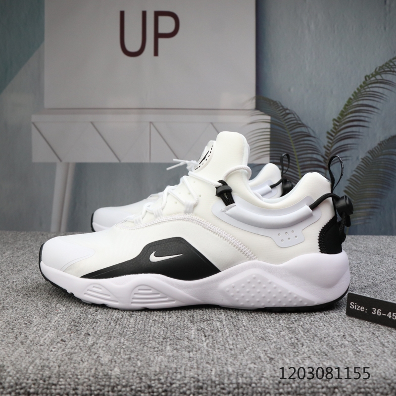 Women Nike Air Huarache VIII White Black Shoes - Click Image to Close